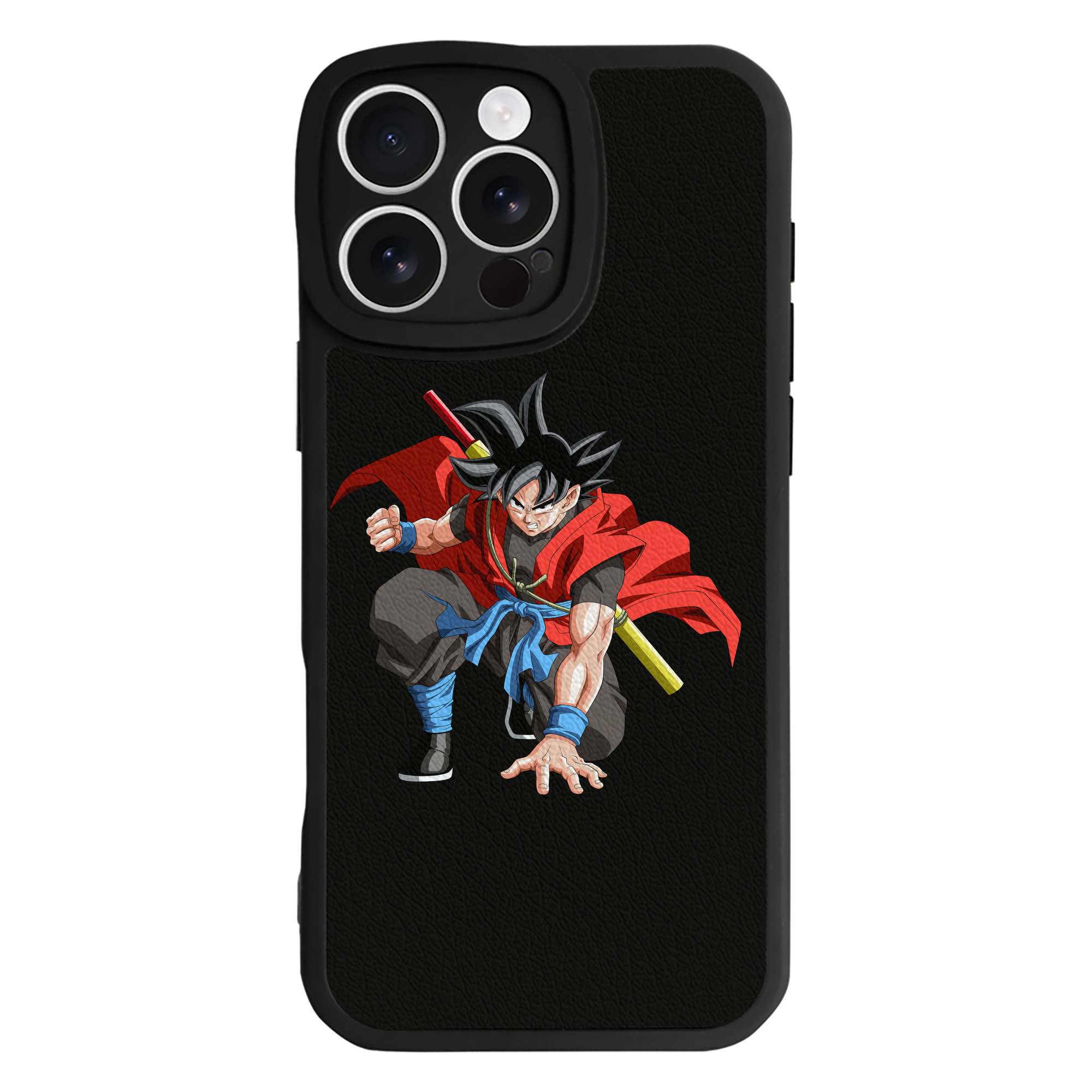 （画像用） ドラゴンボール 孫悟空（そん ごくう）Son Goku カカロット DRAGON BALL Kakarotto 【iPhone 16シリーズ対応】シリコンスマホケース（レザー調） 材質：シリコン